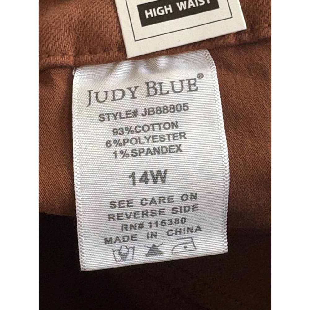 NWT Judy Blue Camel Garment Dyed High Waist Wide Leg Crop Jeans 14W JB88805 - Picture 11 of 11